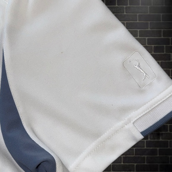 PGA TOUR White & Blue Golf Polo Shirt XL - Picture 5 of 7